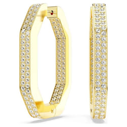 Swarovski Dextera Clip-on earrings Metal Gold, White