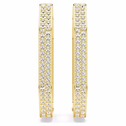 Swarovski Dextera Clip-on earrings Metal Gold, White