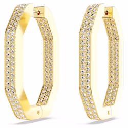 Swarovski Dextera Clip-on earrings Metal Gold, White