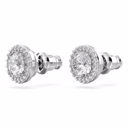 Swarovski Una Angelic Stud earrings Metal White - Additional view 4