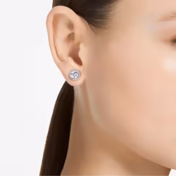 Swarovski Una Angelic Stud earrings Metal White - Additional view 5