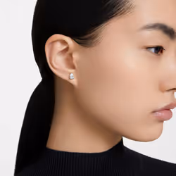 Swarovski Stilla Stud earrings Metal White - Additional view 4
