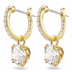 Swarovski 5638802 earring Clip-on earrings Metal Gold, White
