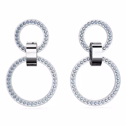 Swarovski 5663503 earring Stud earrings Metal Silver, White