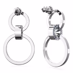 Swarovski 5663503 earring Stud earrings Metal Silver, White - Additional view 4