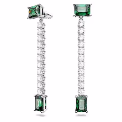 Swarovski 5681552 Stud earrings Metal Green, Silver, White - Additional view 2