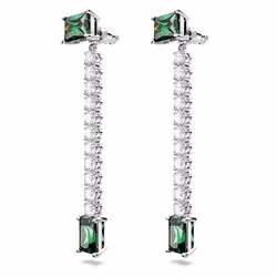 Swarovski 5681552 Stud earrings Metal Green, Silver, White - Additional view 3