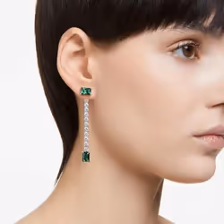 Swarovski 5681552 Stud earrings Metal Green, Silver, White - Additional view 5