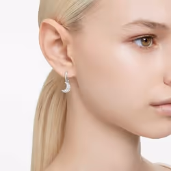 Swarovski 5666157 earring Clip-on earrings Metal Silver, White - Additional view 5