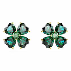 Swarovski 5666236 earring Stud earrings Metal Gold, Green - Additional view 2