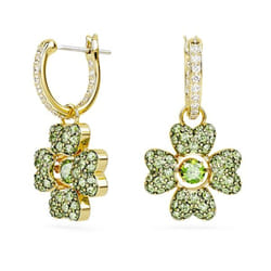 Swarovski 5670664 earring Clip-on earrings Metal Gold, Green