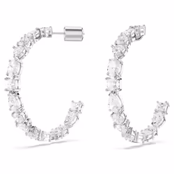 Swarovski Mesmera Hoop earrings Metal White - Additional view 3