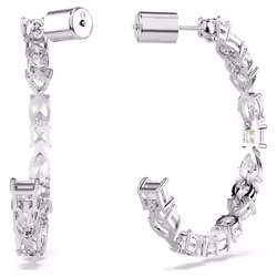 Swarovski Mesmera Hoop earrings Metal White - Additional view 4
