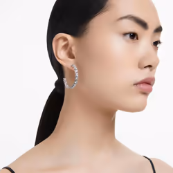 Swarovski Mesmera Hoop earrings Metal White - Additional view 5
