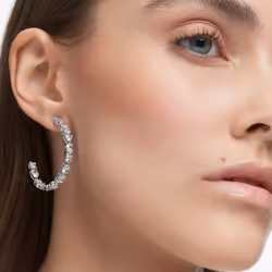 Swarovski Mesmera Hoop earrings Metal White - Additional view 6