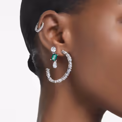 Swarovski Mesmera Hoop earrings Metal White - Additional view 7