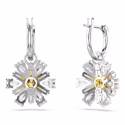 Swarovski Idyllia Clip-on earrings Metal Silver, Yellow - Additional view 4