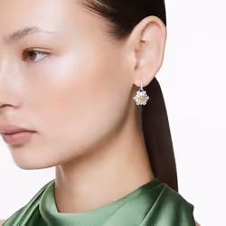 Swarovski Idyllia Clip-on earrings Metal Silver, Yellow - Additional view 6