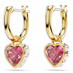 Swarovski 5684760 earring Clip-on earrings Metal Gold, Red