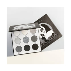 Black White Grey Eyeshadow Palette,DE'LANCI PANDA 9 Colors Silver Pigmented for Halloween SFX Makeup,Mini Smoky Eyeshadow Pallet - Black