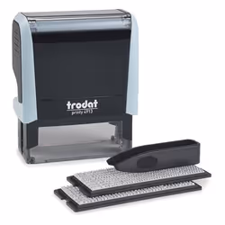 Trodat 4913 TYPOMATIC, Self-Inking, Text/Date stamp, 21 x 57 mm, Black, Light Blue, 70 mm, 36 mm