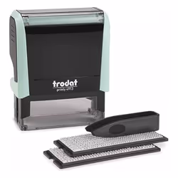 Trodat 4913 TYPOMATIC, Self-Inking, Text/Date stamp, 21 x 57 mm, Black, Light Green, 70 mm, 36 mm