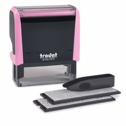 Trodat 4913 TYPOMATIC, Self-Inking, Text/Date stamp, 21 x 57 mm, Black, Rose, 70 mm, 36 mm