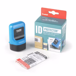 Trodat ID Protector Ink Roller, Sky-Blue, Black Pad, Eng Packaging Instruction Sheet En