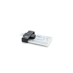 ACR38U-N1 PocketMate Small Foldable USB Smart Card Reader for Tachodisk National ID eID IC Contact Chip Card,Black