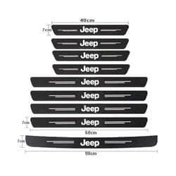 Car Door Threshold Scuff Plate For Jeep Renegade Cherokee Kl Xj Wk2 Compass - 9Pcs For Jeep