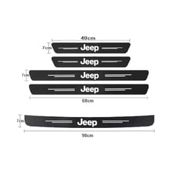 Car Door Threshold Scuff Plate For Jeep Renegade Cherokee Kl Xj Wk2 Compass - 5Pcs For Jeep