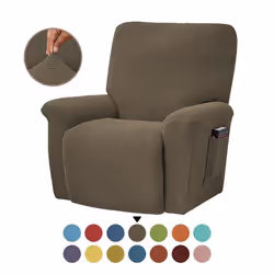 Fashion Recliner Sofa Covers Elastic Armchair Sofa Cover Stretch Soft Couch Corn Kernels Slipcovers Chair Covering - camel, 4 ...