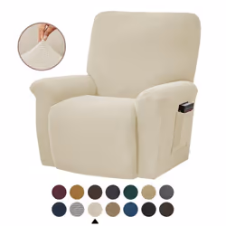 Fashion Recliner Sofa Covers Elastic Armchair Sofa Cover Stretch Soft Couch Corn Kernels Slipcovers Chair Covering - beige, 4 ...