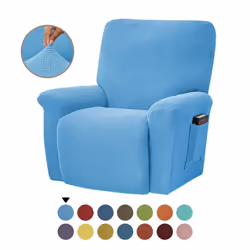 Fashion Recliner Sofa Covers Elastic Armchair Sofa Cover Stretch Soft Couch Corn Kernels Slipcovers Chair Covering - sky blue ...