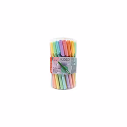 - K0R-M: Ballpoint Pens in Pastel Colours, 1 mm Medium Point Biro with Blue Semi-Gel Ink for Smooth Writing, Triangular Ergon ...