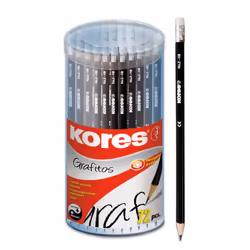 Kores Grafitos, HB, Black, Hexagonal, 72 pc(s)