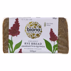Biona Rye Bread - Amaranth & Quinoa  500g ( Pack of 6 )