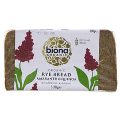 Biona Rye Bread - Amaranth & Quinoa 500g ( Pack of 12 )
