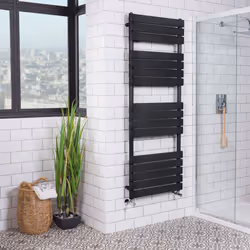 Nes Home 1600 X 600 mm Matte Black Flat Panel Towel Radiator