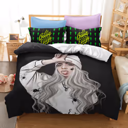 ) Duvet cover, bedspread printed character Billie Billie.UK Size Sheets Single & Double KING,Super King Duvet Cover - JK12, K ...