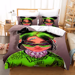 ) Duvet cover, bedspread printed character Billie Billie.UK Size Sheets Single & Double KING,Super King Duvet Cover - JK23, D ...