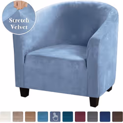 High Stretch Sofa Cover Velvet Tub Chair Cover Skid Resistance Furniture Protector Stretch Fabric Super Soft Couch Slipcover ...