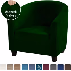 High Stretch Sofa Cover Velvet Tub Chair Cover Skid Resistance Furniture Protector Stretch Fabric Super Soft Couch Slipcover ...
