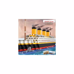 1860Pcs Titanic Shape Model Building Blocks Model Construction Kit