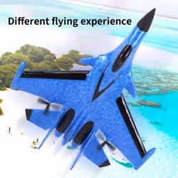 2.4G Glider Remote Control Drone Night Flight Fixed Wing Aircraft with Flash Light Remote Control Plane Outdoor Toy Children&apos - yellow, 2  battery