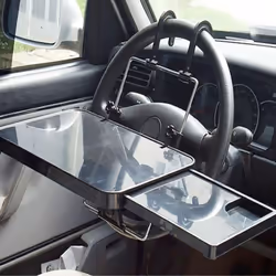 Foldable New Car Computer Rack with Drawer Shelf Car Steering Wheel Seat Back Laptop Tray Food Drink Table Holder