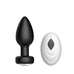 Anal Vibrator For Men Wireless Remote Control Silicone Butt Plug Sex Toy For Women Adult Products Prostate Massager - black