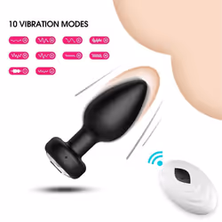Anal Vibrator For Men Wireless Remote Control Silicone Butt Plug Sex Toy For Women Adult Products Prostate Massager - black