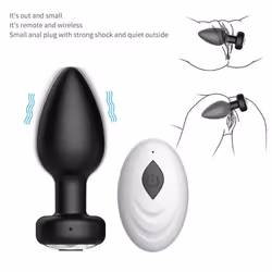 Anal Vibrator For Men Wireless Remote Control Silicone Butt Plug Sex Toy For Women Adult Products Prostate Massager - black