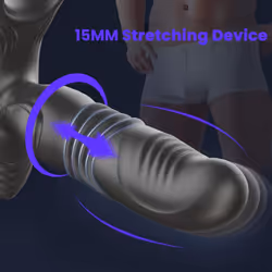 Male Silicone Anal Vibrator Prostate Stimulator Delayed Cum Butt Plug Dildo Adult Sex Toys - black